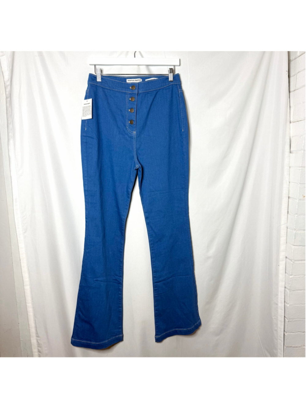 NEW with tags American Apparel Blue Button Flare Jeans Size 31